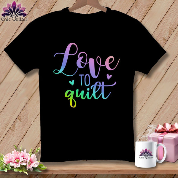 MyDesigns Physical Item S / Black Love To Quilt ~ Relaxed Fit Tee