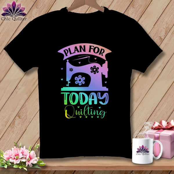 MyDesigns Physical Item S / Black Plan For Today Quilting ~ Relaxed Fit Tee