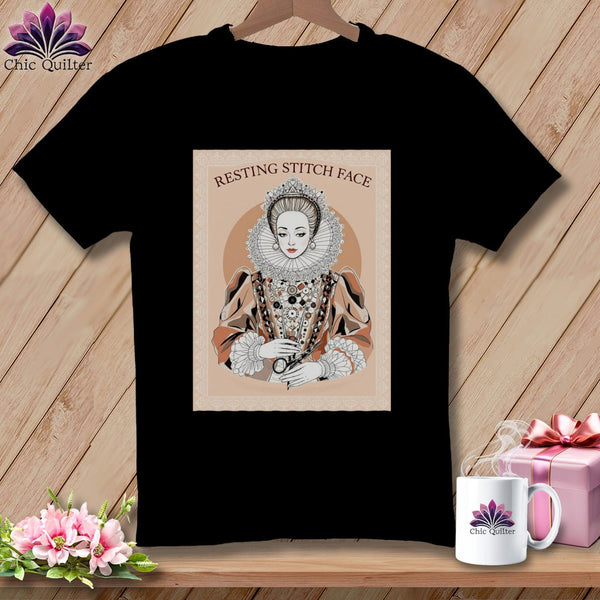 MyDesigns Physical Item S / Black Queen Eliza Stitch - Resting Stitch Face ~ Relaxed Fit Tee