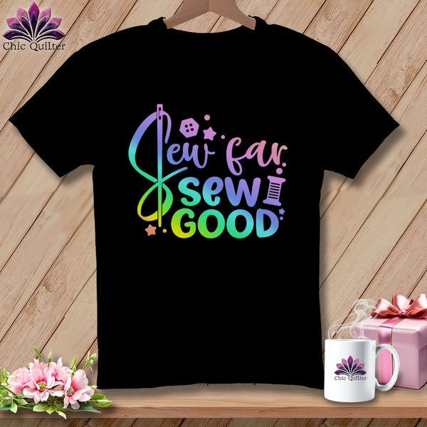 MyDesigns Physical Item S / Black Sew Far Sew Good ~ Relaxed Fit Tee