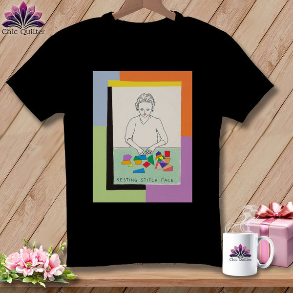 MyDesigns Physical Item S / Black Sew-Nia Delaunay - Resting Stitch Face ~ Relaxed Fit Tee