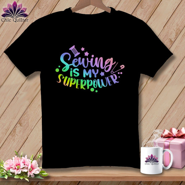 MyDesigns Physical Item S / Black Sewing is My SuperPower ~ Relaxed Fit Tee