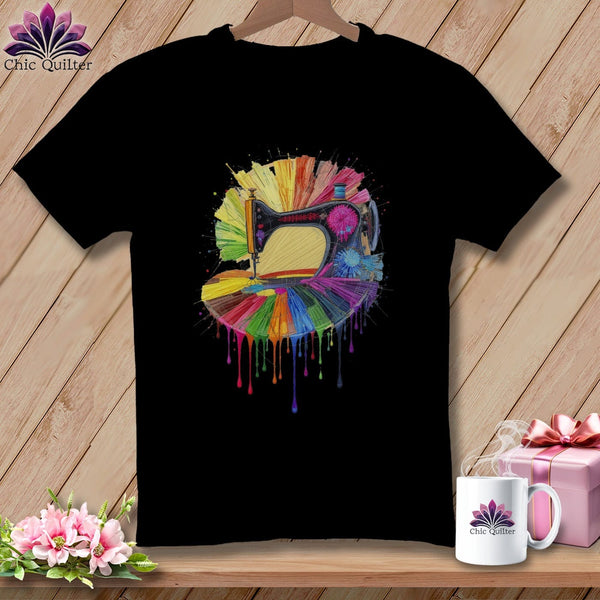MyDesigns Physical Item S / Black Splahsed Stitches ~ Relaxed Fit Tee