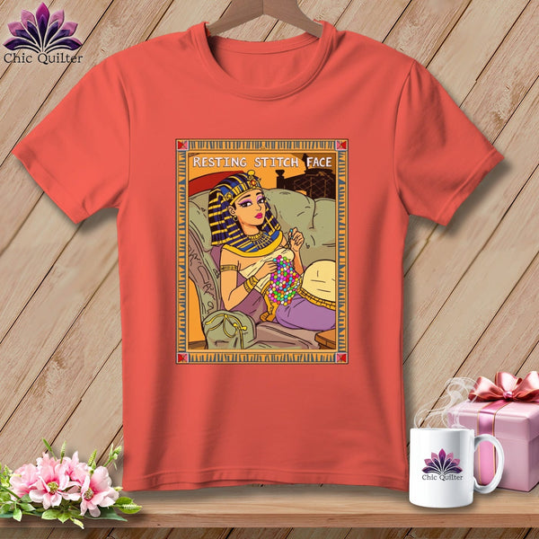MyDesigns Physical Item S / Bright Salmon Cleo Patch Ra - Resting Stitch Face ~ Premium Tee