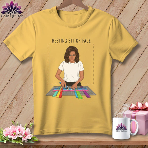 MyDesigns Physical Item S / Butter Mich Sew - Resting Stitch Face ~ Premium Tee
