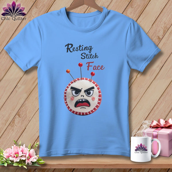 MyDesigns Physical Item S / Carolina Blue Back Off Bucco - Resting Stitch Face ~ Relaxed Fit Tee