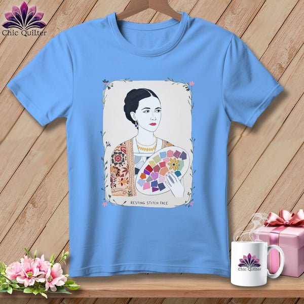 MyDesigns Physical Item S / Carolina Blue Georgia O-Sew - Resting Stitch Face ~ Relaxed Fit Tee