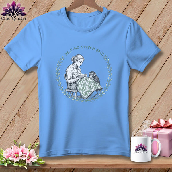 MyDesigns Physical Item S / Carolina Blue Jane Good-stitch - Resting Stitch Face ~ Relaxed Fit Tee