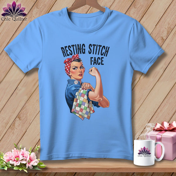 MyDesigns Physical Item S / Carolina Blue Rosie the Binder - Resting Stitch Face ~ Relaxed Fit Tee