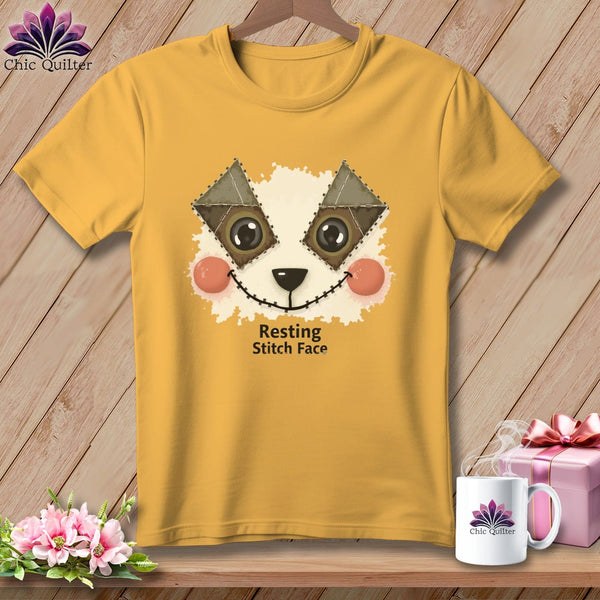 MyDesigns Physical Item S / Citrus Patchwork Cheek - Resting Stitch Face ~ Premium Tee