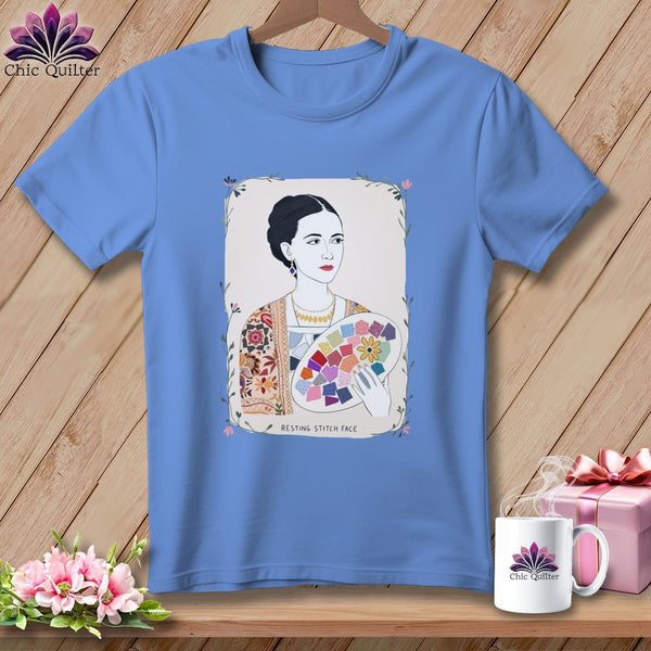 MyDesigns Physical Item S / Flo Blue Georgia O-Sew - Resting Stitch Face ~ Premium Tee