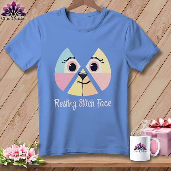 MyDesigns Physical Item S / Flo Blue Stitchy Face - Resting Stitch Face ~ Premium Tee