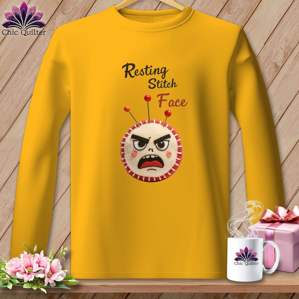 MyDesigns Physical Item S / Gold Back Off Bucco - Resting Stitch Face ~ Long Sleeve Tee