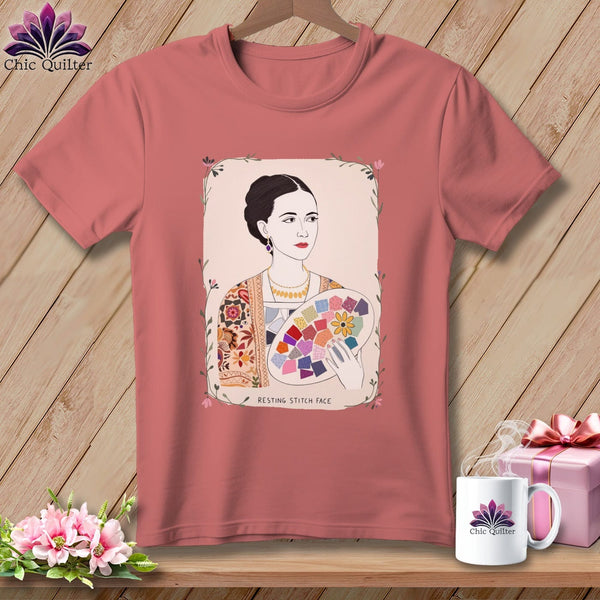 MyDesigns Physical Item S / Heather Mauve Georgia O-Sew - Resting Stitch Face ~ Relaxed Fit Tee