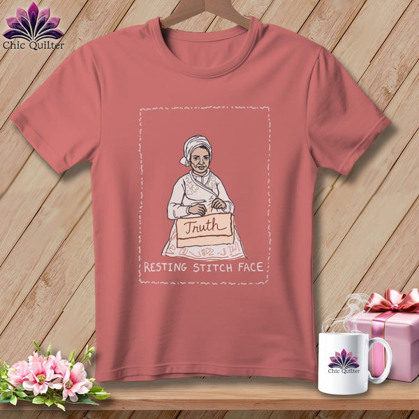 MyDesigns Physical Item S / Heather Mauve Sewjourner Truth - Resting Stitch Face ~ Relaxed Fit Tee