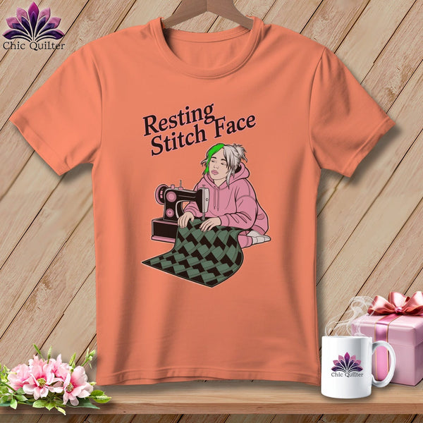 MyDesigns Physical Item S / Heather Sunset Bias Billie - Resting Stitch Face ~ Relaxed Fit Tee