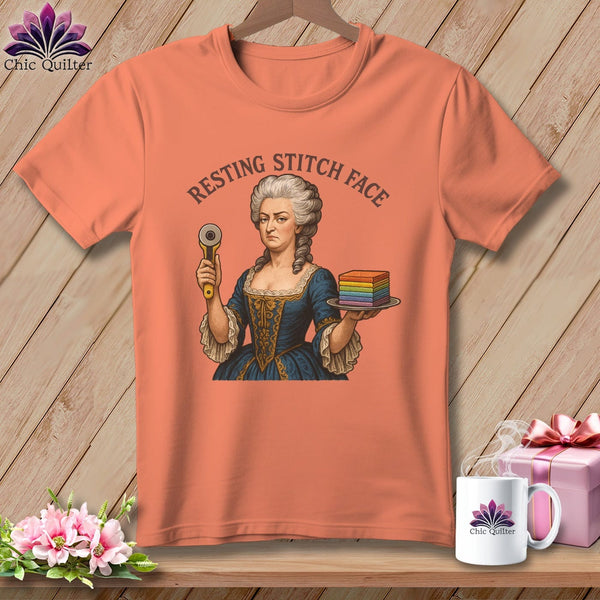 MyDesigns Physical Item S / Heather Sunset Marie FabCakes-Nette - Resting Stitch Face ~ Relaxed Fit Tee