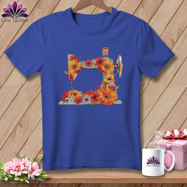 MyDesigns Physical Item S / Heather True Royal Bloomin Bobbin ~ Relaxed Fit Tee