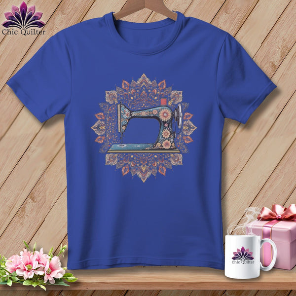 MyDesigns Physical Item S / Heather True Royal Boho Stitches ~ Relaxed Fit Tee