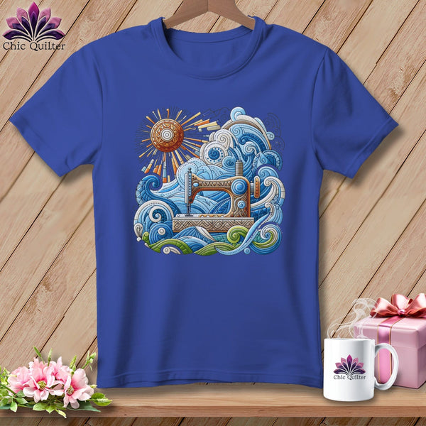 MyDesigns Physical Item S / Heather True Royal Breezy Quilting ~ Relaxed Fit Tee