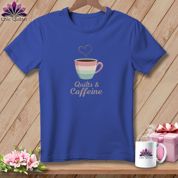 MyDesigns Physical Item S / Heather True Royal Cozy Quilter Mug ~ Relaxed Fit Tee