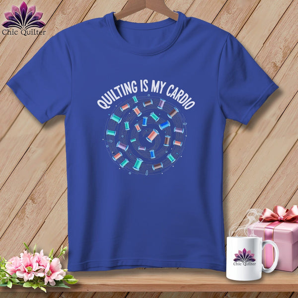 MyDesigns Physical Item S / Heather True Royal Quilting is My Cardio ~ Relaxed Fit Tee