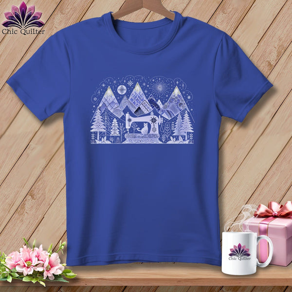 MyDesigns Physical Item S / Heather True Royal Quited Kitty Nights ~ Relaxed Fit Tee