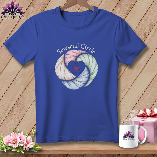 MyDesigns Physical Item S / Heather True Royal Sewcial Circle ~ Relaxed Fit Tee