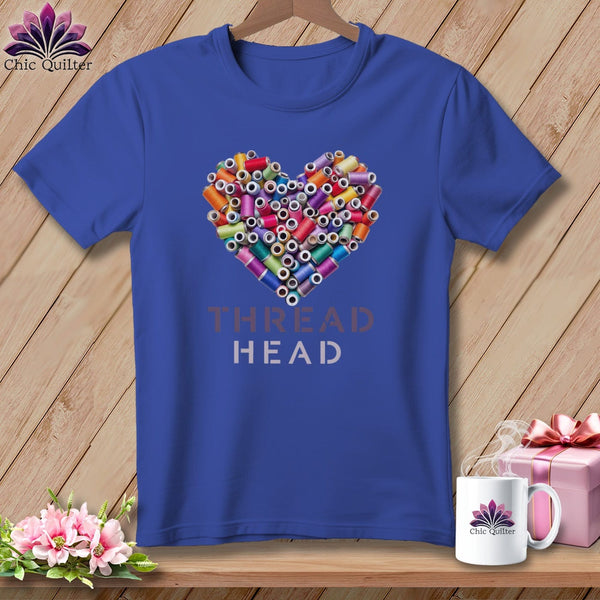 MyDesigns Physical Item S / Heather True Royal Thread Head ~ Relaxed Fit Tee