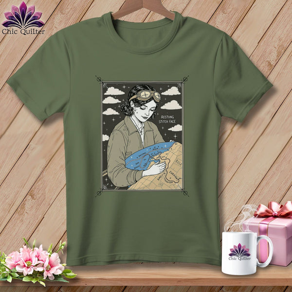 MyDesigns Physical Item S / Hemp Amelia SewHearts - Resting Stitch Face ~ Premium Tee