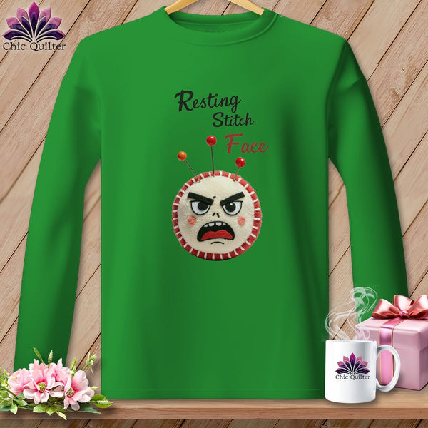 MyDesigns Physical Item S / Irish Green Back Off Bucco - Resting Stitch Face ~ Long Sleeve Tee