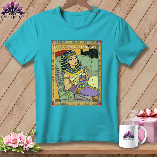 MyDesigns Physical Item S / Lagoon Blue Cleo Patch Ra - Resting Stitch Face ~ Premium Tee