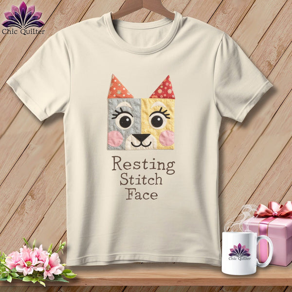 MyDesigns Physical Item S / Natural Bowow - Resting Stitch Face ~ Relaxed Fit Tee