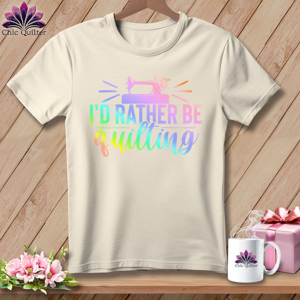 MyDesigns Physical Item S / Natural I'd Rather be Quilting ~ Relaxed Fit Tee