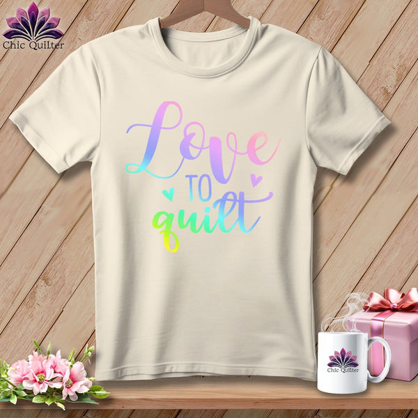 MyDesigns Physical Item S / Natural Love To Quilt ~ Relaxed Fit Tee