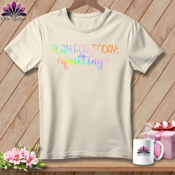 MyDesigns Physical Item S / Natural Plan For Today Quilting ~ Relaxed Fit Tee