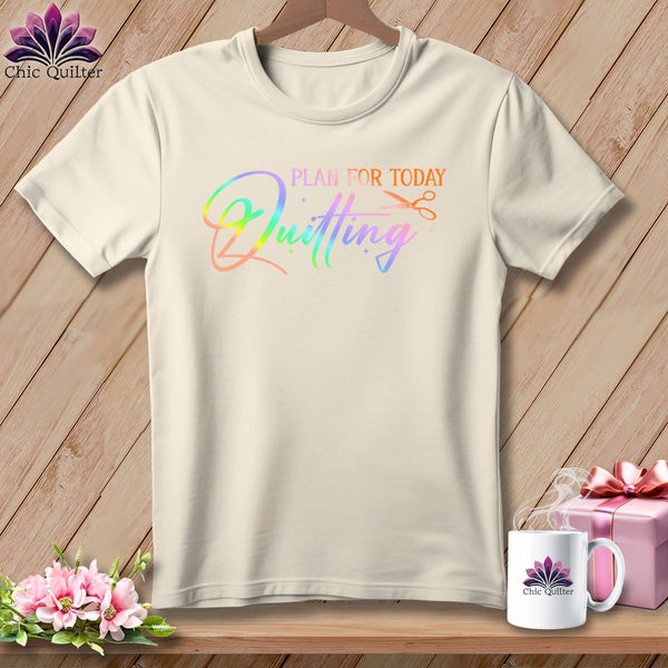 MyDesigns Physical Item S / Natural Plan for Today Quilting ~ Relaxed Fit Tee