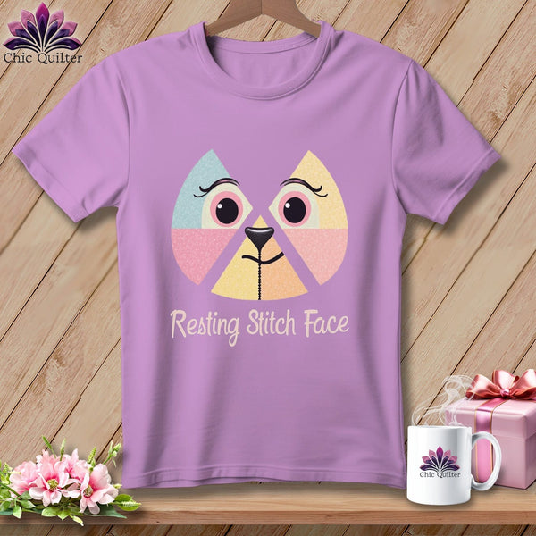MyDesigns Physical Item S / Orchid Stitchy Face - Resting Stitch Face ~ Premium Tee