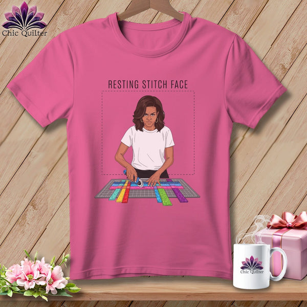 MyDesigns Physical Item S / Peony Mich Sew - Resting Stitch Face ~ Premium Tee
