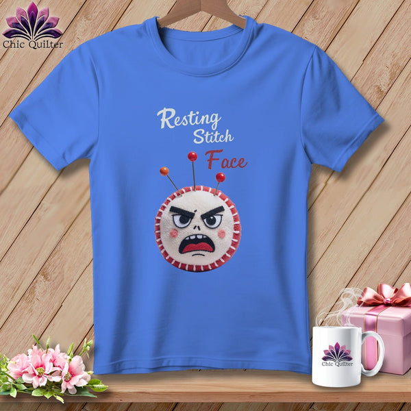 MyDesigns Physical Item S / Periwinkle Back Off Bucco - Resting Stitch Face ~ Premium Tee