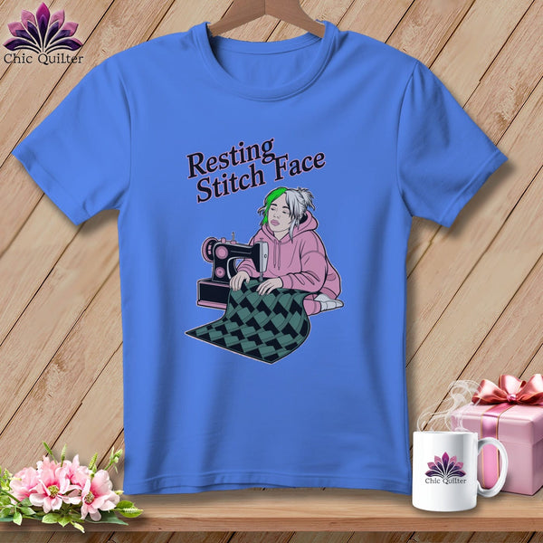 MyDesigns Physical Item S / Periwinkle Bias Billie - Resting Stitch Face ~ Premium Tee