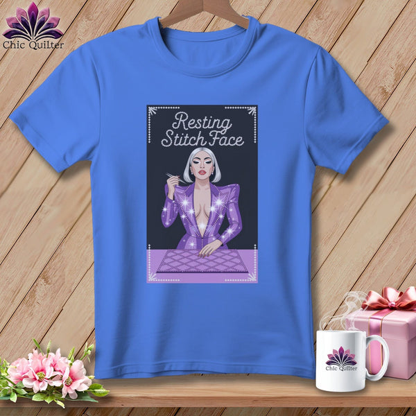 MyDesigns Physical Item S / Periwinkle Lacy Gagga - Resting Stitch Face ~ Premium Tee
