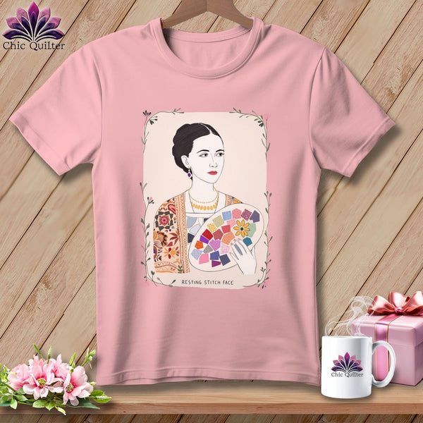 MyDesigns Physical Item S / Pink Georgia O-Sew - Resting Stitch Face ~ Relaxed Fit Tee