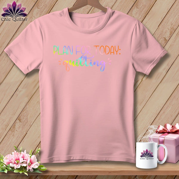 MyDesigns Physical Item S / Pink Plan For Today Quilting ~ Relaxed Fit Tee