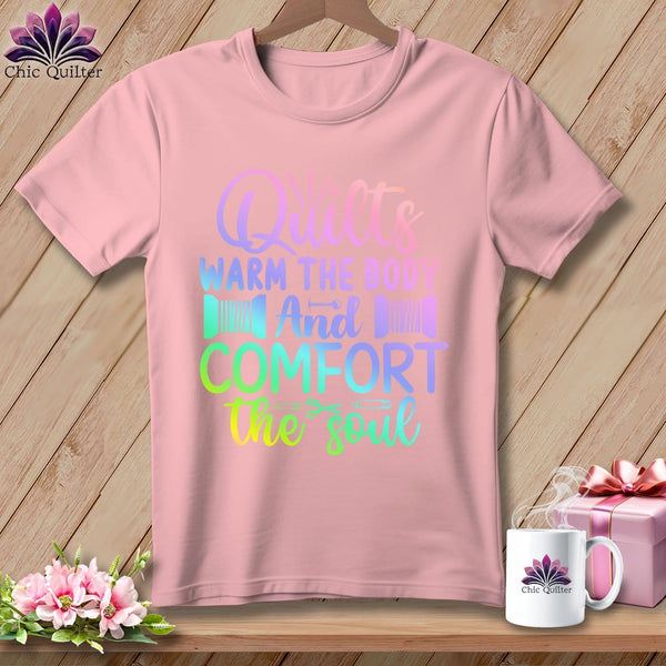 MyDesigns Physical Item S / Pink Quilts Warm the Body and Comfort the soul ~ Relaxed Fit Tee