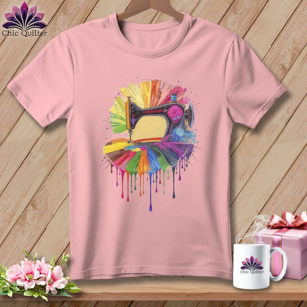 MyDesigns Physical Item S / Pink Splahsed Stitches ~ Relaxed Fit Tee