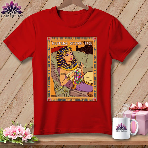MyDesigns Physical Item S / Red Cleo Patch Ra - Resting Stitch Face ~ Relaxed Fit Tee
