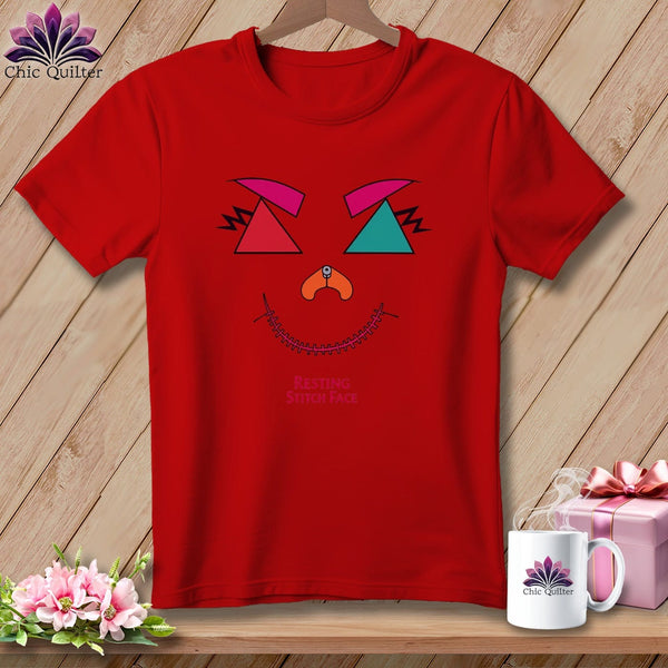 MyDesigns Physical Item S / Red Psychedelic Face - Resting Stitch Face ~ Relaxed Fit Tee
