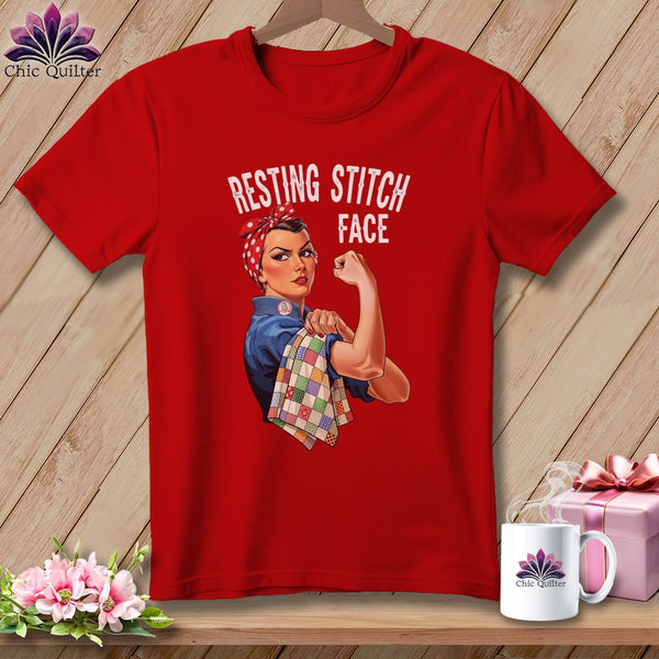 MyDesigns Physical Item S / Red Rosie the Binder - Resting Stitch Face ~ Relaxed Fit Tee
