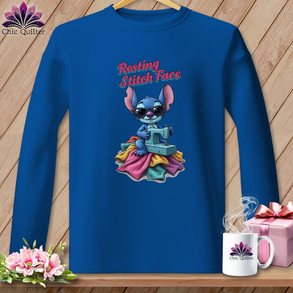 MyDesigns Physical Item S / Royal Snither Stitcher - Resting Stitch Face ~ Long Sleeve Tee